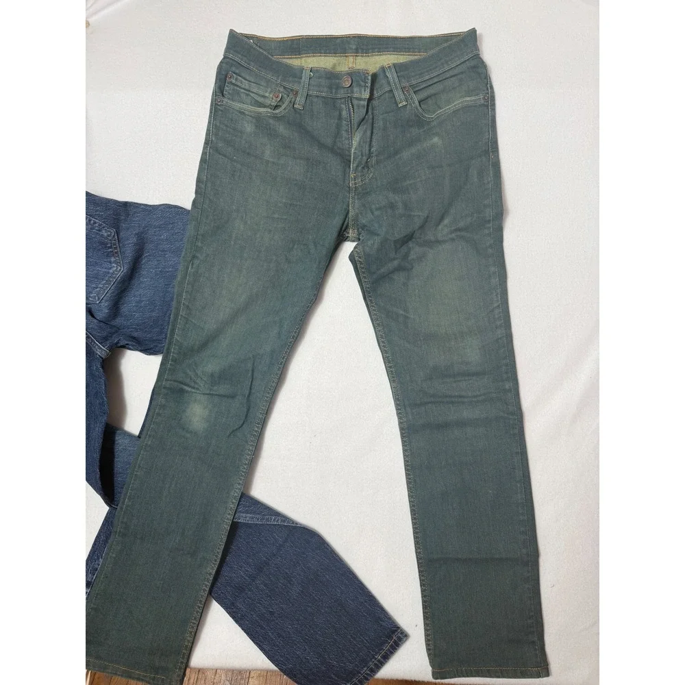 Levi's 511 Slim Fit Jeans Bundle Mens 31x32 Dark Indigo Blue & Blue Green‎ 2pk